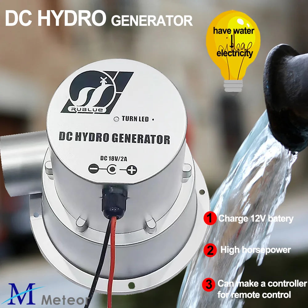100W 50W Water Turbine 18V 36V Hydraulic Generator Outdoor Hydro Electric Generator DC Permanent Magnet use for 12/24V battery