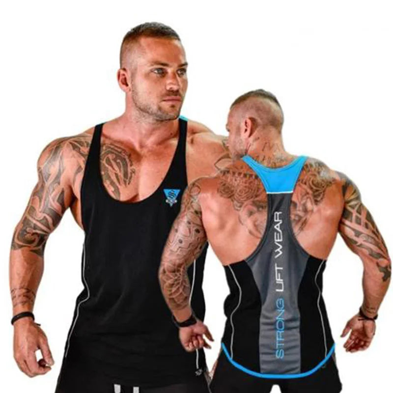 Nieuwe Mens Bodybuilding Tank Top Sportscholen Fitness Mouwloos Shirt 2018 Nieuwe Mannelijke Katoenen Kleding Mode Singlet Vest