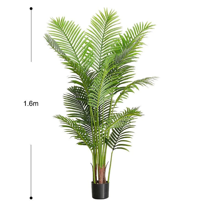 120-200cm Large Artificial Banana Tree Tropical Fake Plants Palm Leafs Monstera Green Plastic Jungle Plant for Home Office Decor