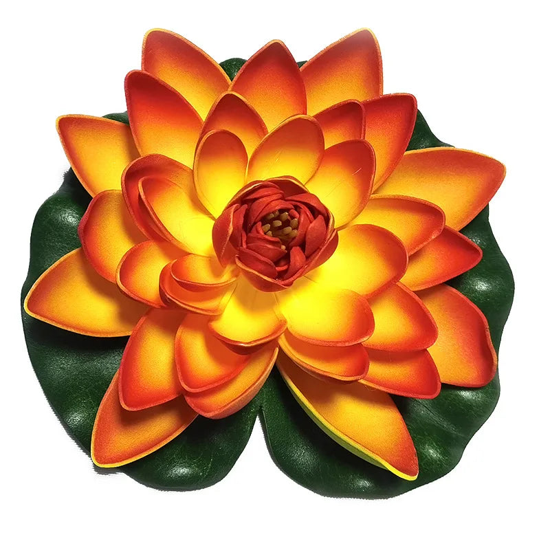 10/17/28cm Lotus Artificial Flower Floating Fake Lotus Plant Water Lily Micro Landscape for Pond Garden swimming pool Decor