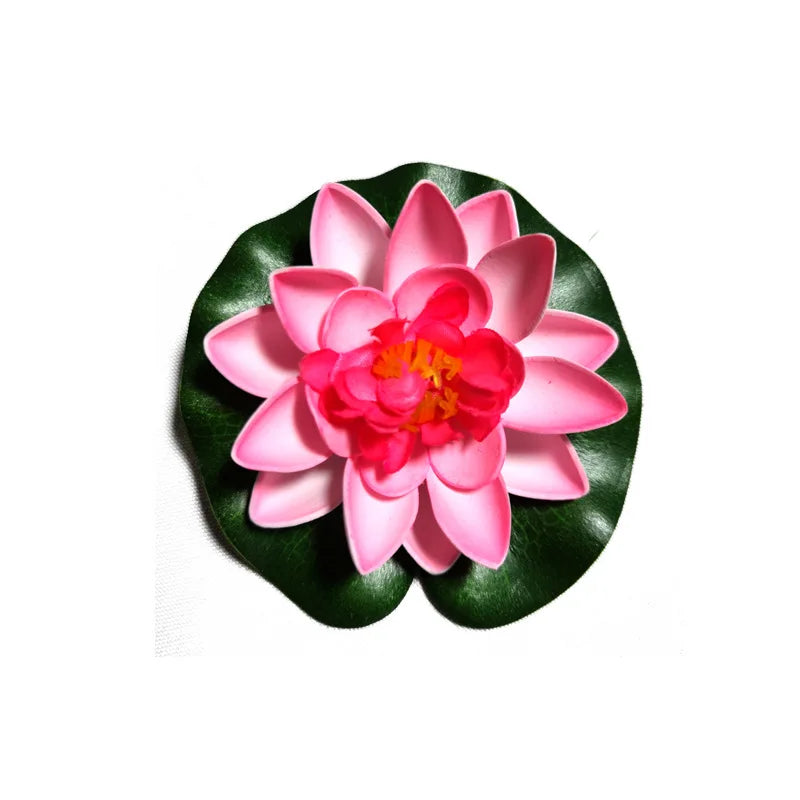 10/17/28cm Lotus Artificial Flower Floating Fake Lotus Plant Water Lily Micro Landscape for Pond Garden swimming pool Decor