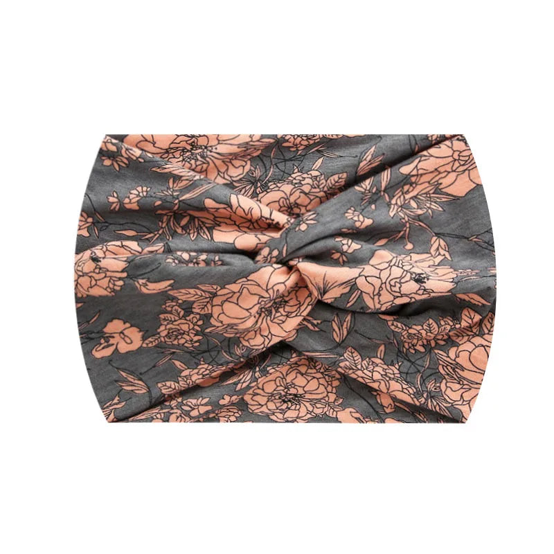 Widening 18CM stretch printed sports sweatband headband headscarf hairband hair tie band
