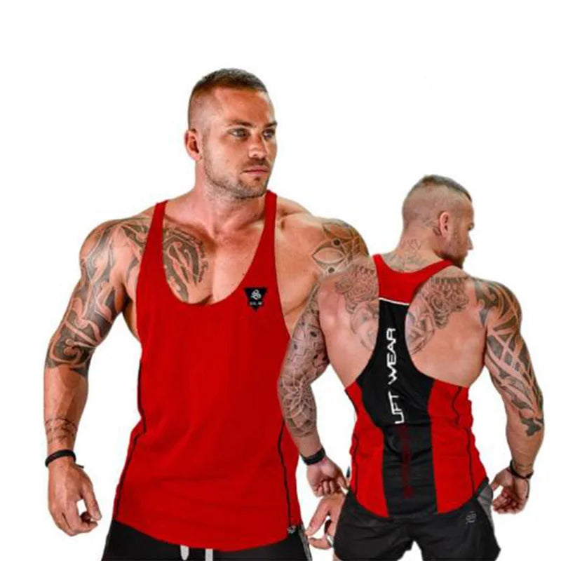 Nieuwe Mens Bodybuilding Tank Top Sportscholen Fitness Mouwloos Shirt 2018 Nieuwe Mannelijke Katoenen Kleding Mode Singlet Vest