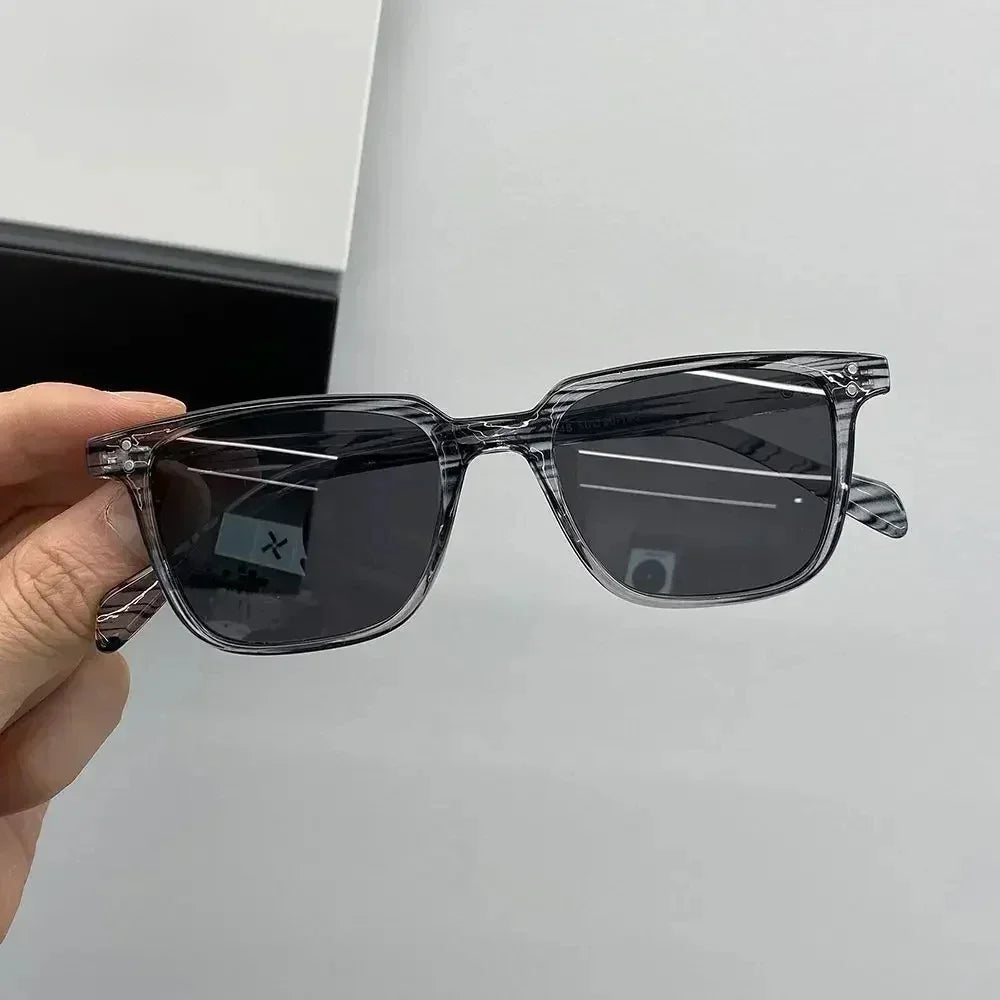선글라스 Leopard Dark Green Square Sunglasses Man Shades Male Sun Glasses Очки Brand Designer Travel Vintage Oculos De Sol