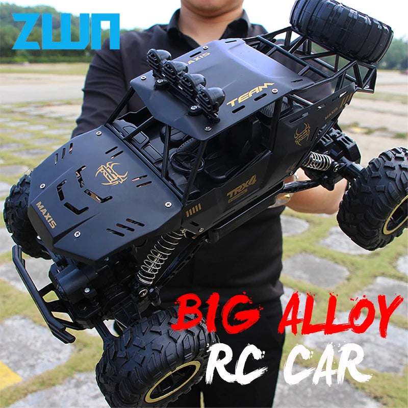 ZWN 1:12 / 1:16 4WD Remote Control Car With Led Lights 2.4G Radio RC Cars Off-Road 4x4 Control Trucks Toys Gifts for Children