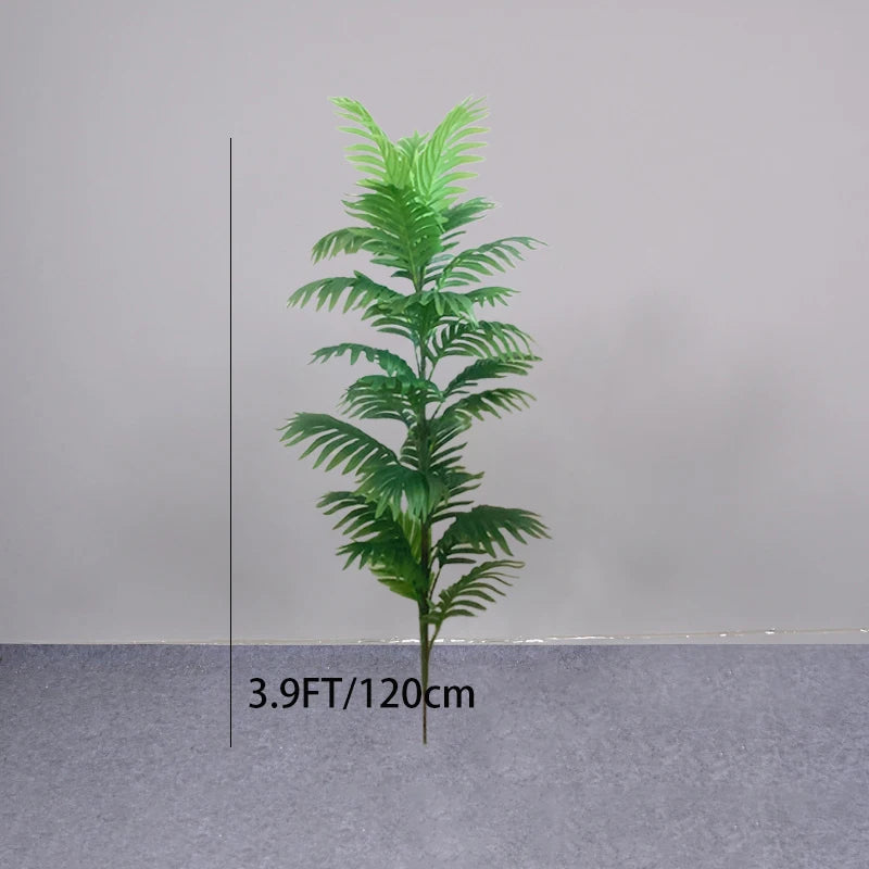 150cm Large Artificial Palm Tree Fake Tropical Plants Green Monstera Leaves Plastic Banyan Tree for Garden Home Office Decor
