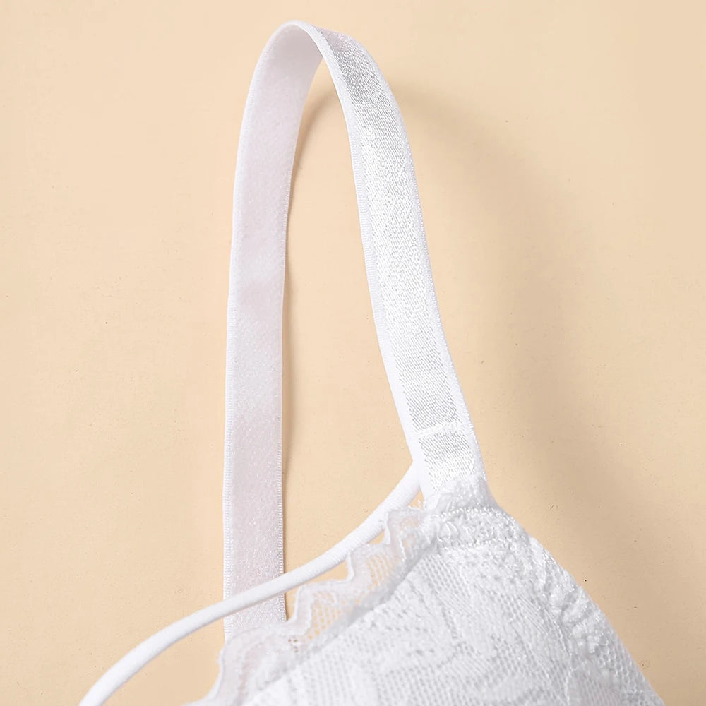 Women's Sexy Lace Bra, Underwire Push-Up Support, Anti-Sagging and Beautiful Breasts, Suitable for Dating, Comfortable Daily Bra