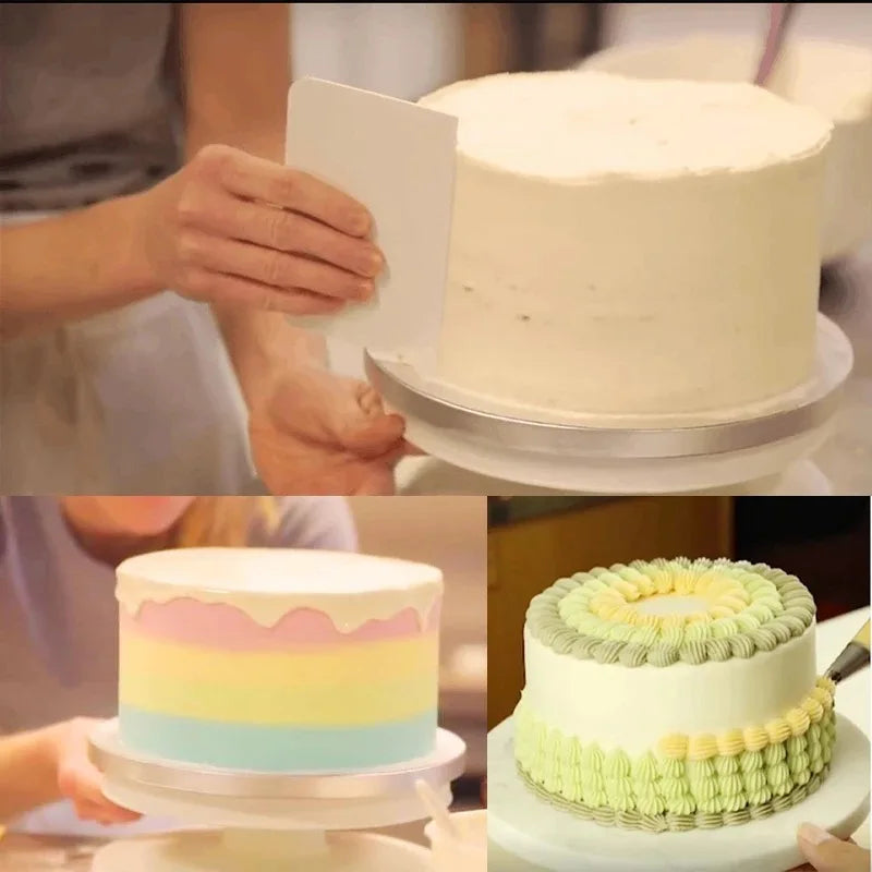 11inch Plastic Cake Turntable Rotating Cake Plastic Dough Pastry Decorating Cream Stand Rotary Table DIY Pan Baking Tool