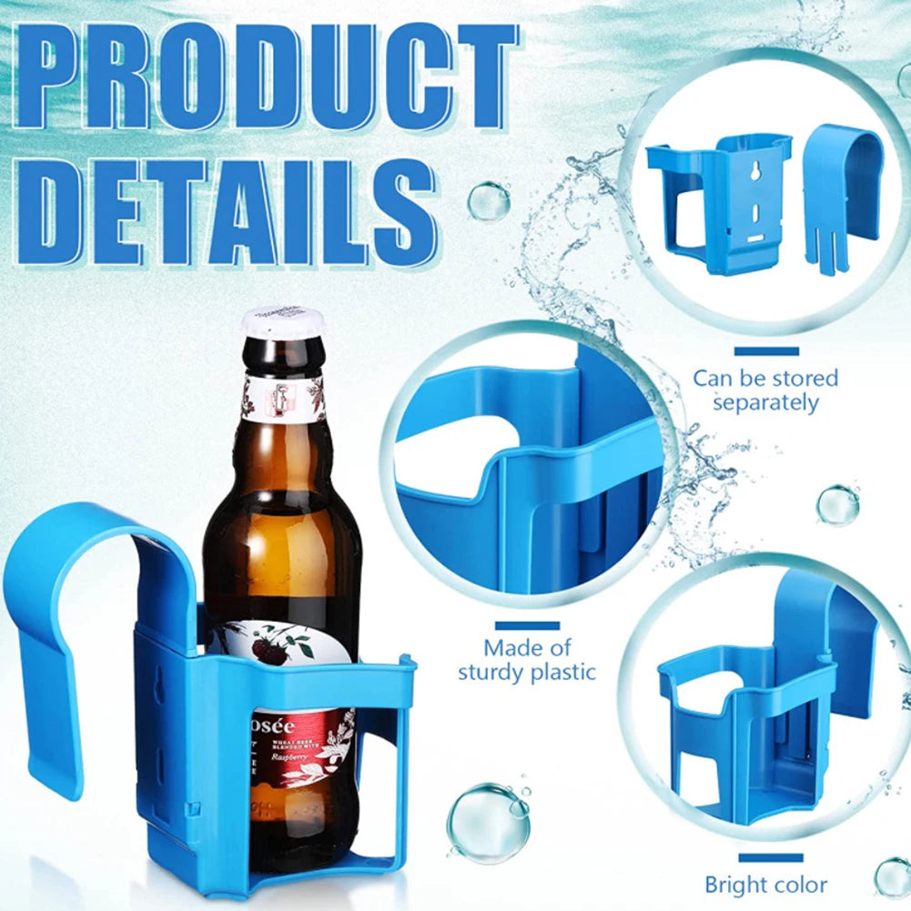 1-10pcs Swimming Pool Water Cup Hanger Car Water Cup Drink Holder for Above Swimming Pool Side Drinks Beer Storage Shelf Tool