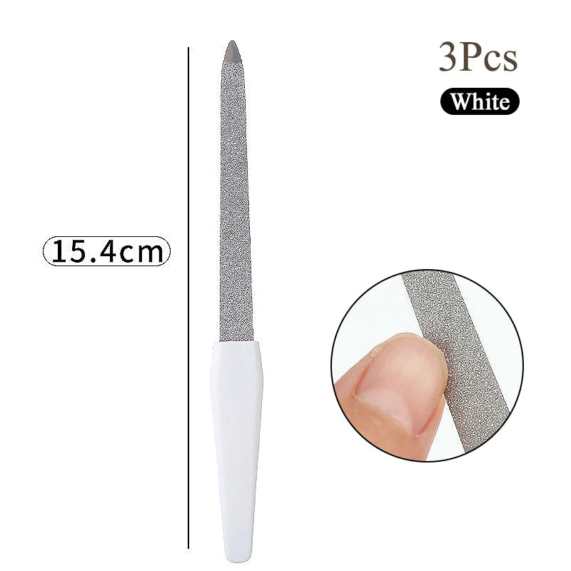 1/3Pcs Durable Nano Glass File Nail Art File Buffing Transparent Sanding Polishing Manicure Professional Nail Accessories Tool