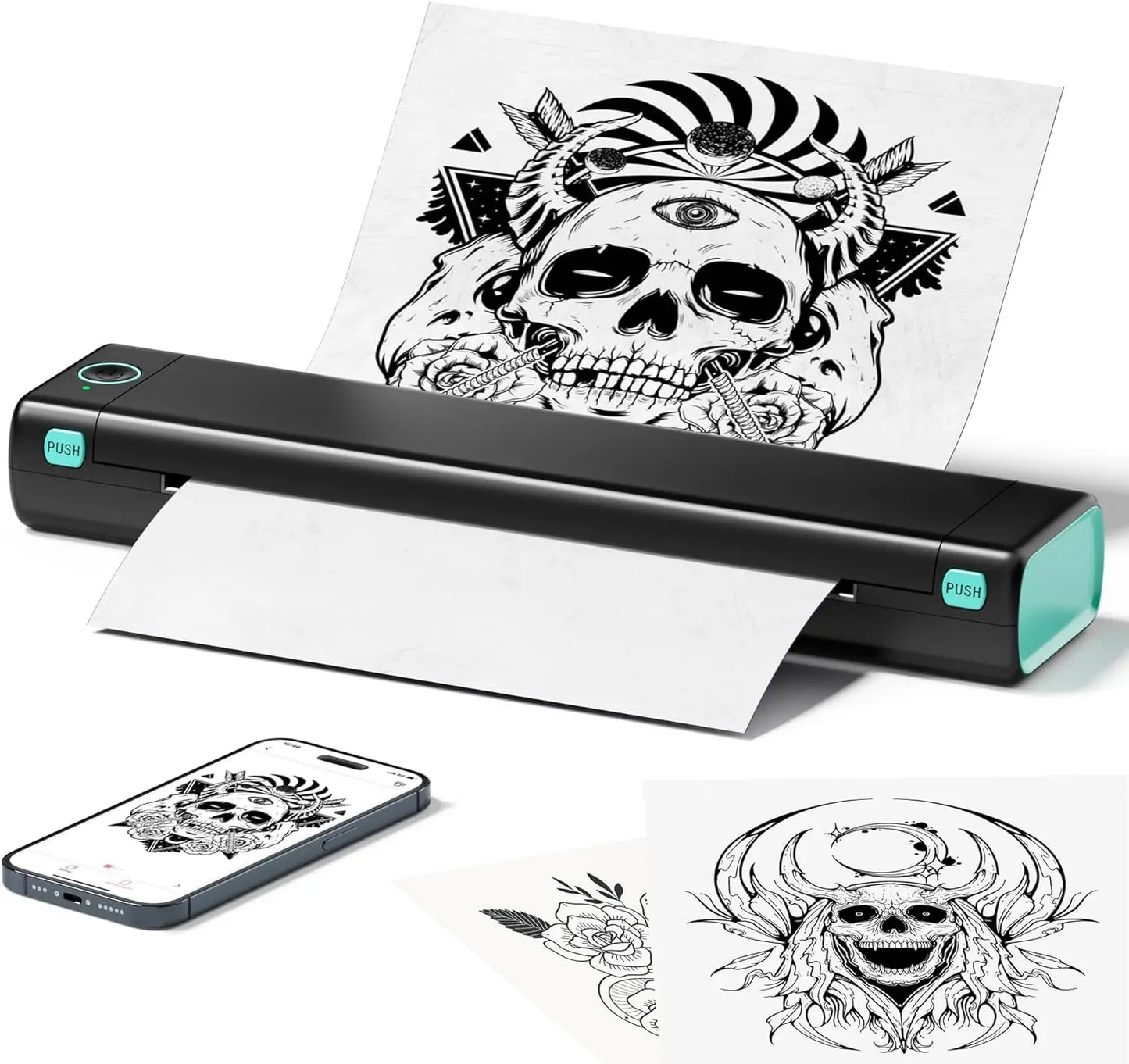 Wireless Tattoo Stencil Printer, Thermal Transfer Tattoo Machine Supports Tattoo Transfer Paper Stencil Printer For Tattooing Co
