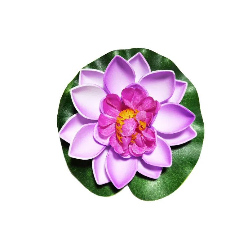 10/17/28cm Lotus Artificial Flower Floating Fake Lotus Plant Water Lily Micro Landscape for Pond Garden swimming pool Decor