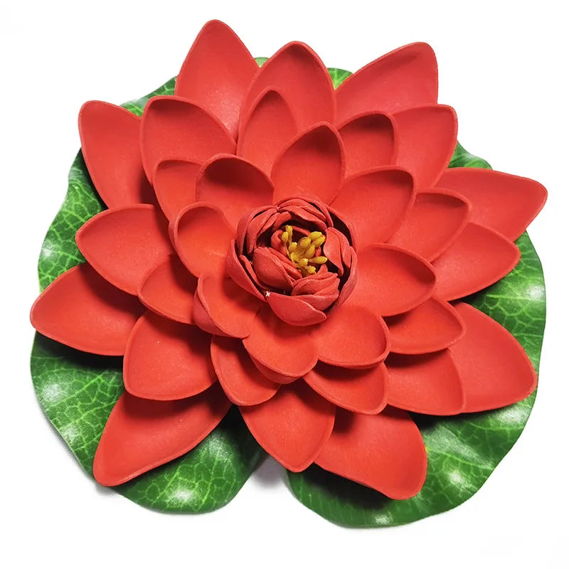 10/17/28cm Lotus Artificial Flower Floating Fake Lotus Plant Water Lily Micro Landscape for Pond Garden swimming pool Decor