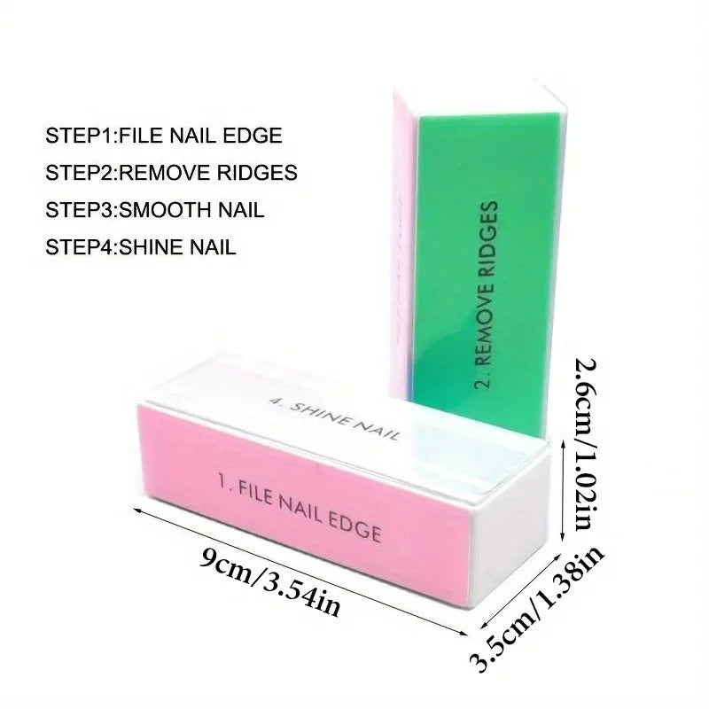 1/3/5Pcs/Set Nail Buffer Block 4 Way Colorful Buffing Block Shine Polisher Nail Buffing File Manicure Sanding