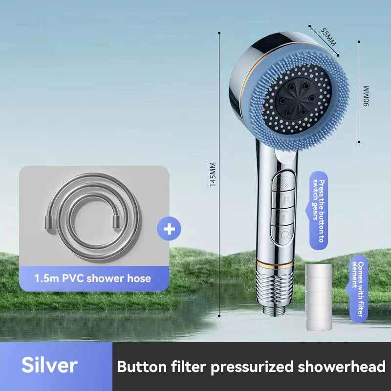 Xiaomi Shower Head 4 Modes High Pressure Showerhead One-key Stop Water Massage Shower Head With Filter Element Shower Head 2025