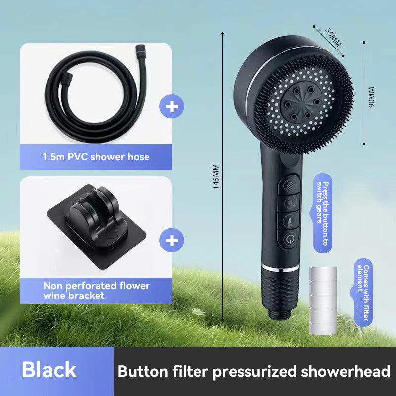 Xiaomi Shower Head 4 Modes High Pressure Showerhead One-key Stop Water Massage Shower Head With Filter Element Shower Head 2025