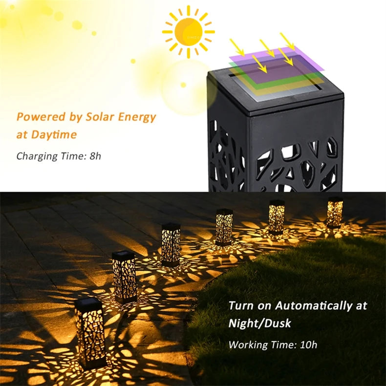 1-5pc Outdoor Waterproof LED Solar Lawn Light Garden Decor Solar Buried Lamps Pavilion Yard Way Christmas Lamp Lawn Solar Lights