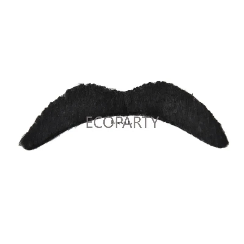 12PCS Set Men Black Fake Moustache Mustaches Funny Beard Party Halloween Costume Hot Selling