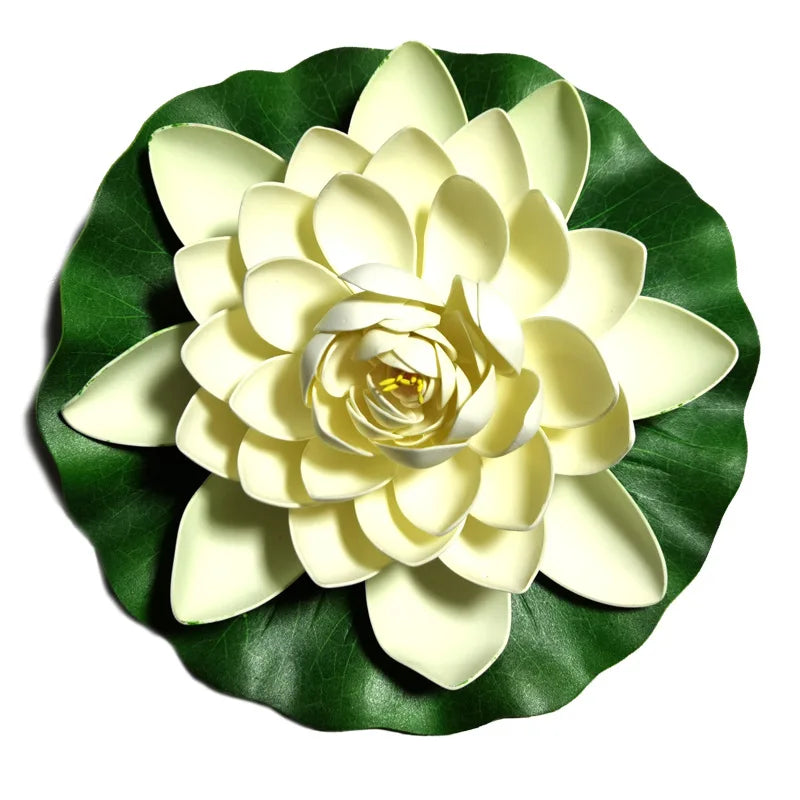 10/17/28cm Lotus Artificial Flower Floating Fake Lotus Plant Water Lily Micro Landscape for Pond Garden swimming pool Decor