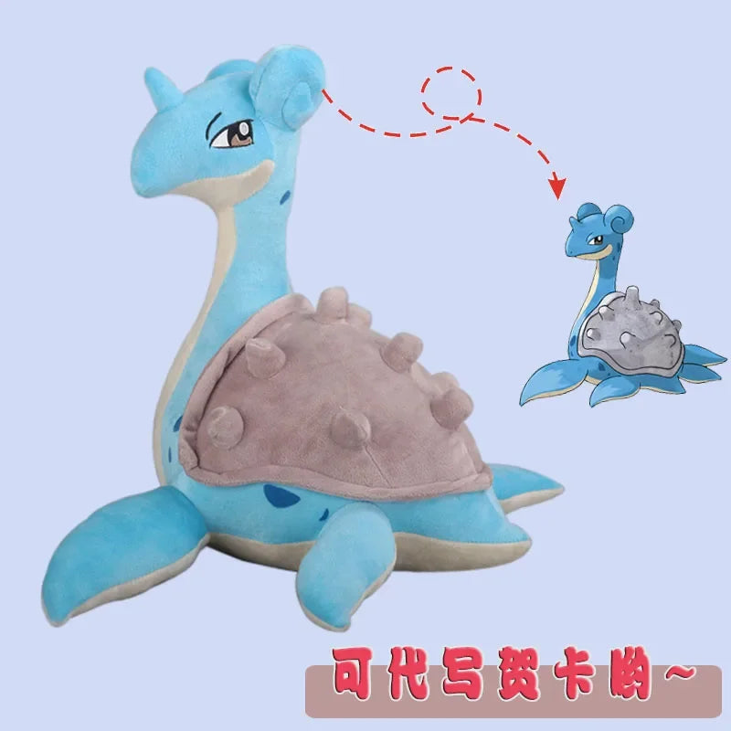 100CM Peluche Just Clothes Without Filler Pokémon Lapras Figure Plush Chenglong Plushies Note: Only Clothes, Only Leather Shells