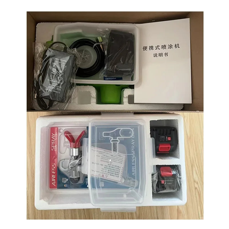 1.7L Airless Paint Sprayer back strap Machine Portable Electric Spray Gun Household High Power Paint Airbrush Lithium Battery