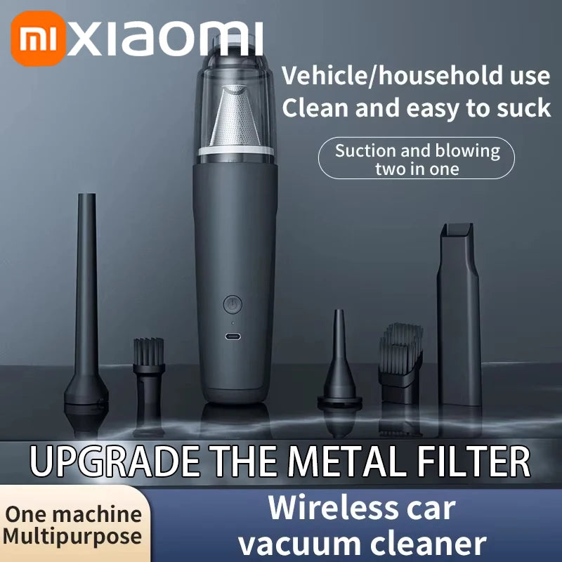 Xiaomi Car Vacuum Cleaner Metal Filter Charging High Power Wireless Portable High Suction Dust Mini Car-use Vacuum Cleaner New