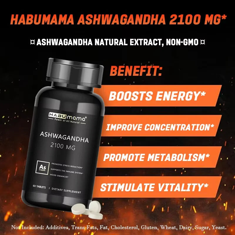 Original Ashwagandha Tablet Pen-is Enlargement Energy Supplement Anti-oxidation,Enhance Immunity,E-rection Capsules for Men
