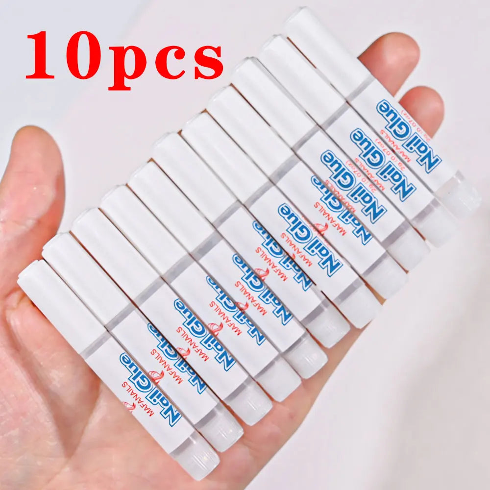 1/5/10pcs Super Strong Nail Bond Glue Acrylic Tips & Rhinestone Professional Nail Glue 2g/3g/7g/10g Fast Dry Long Lasting Glue