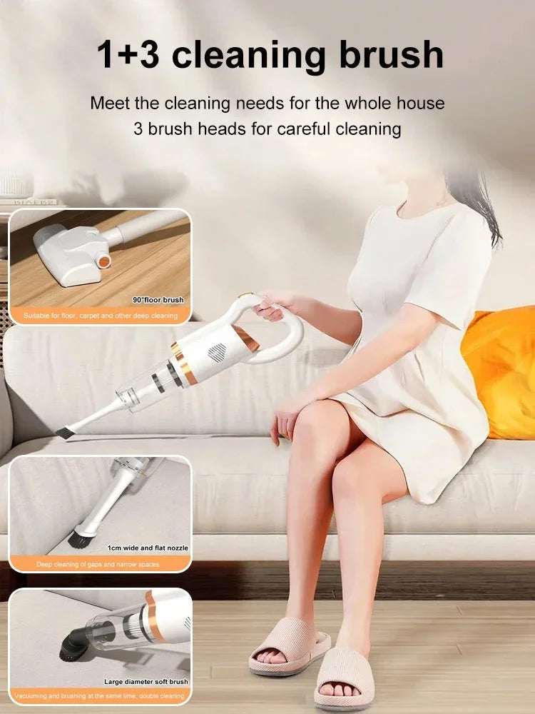 Wireless Handheld Vacuum Cleaner 8500Pa Electric Sweeper Car Remove Mites Dust Cleaner Steam-free Mop Lazy Vacuum Cleaner