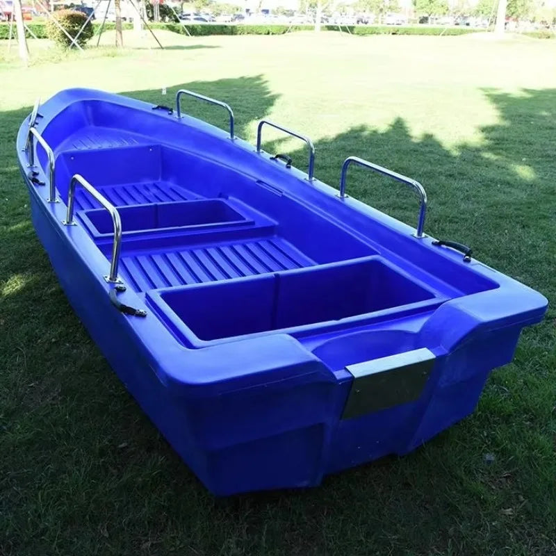 10 Persons 4.3m Solid High Density Pe Plastic Large Fishing Boat For Sea Water Used Flood Control Rescue Boat Thickened