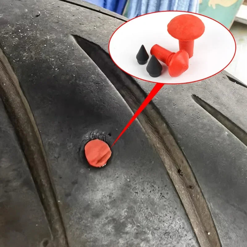 180pcs Car Rubber Nails Mushroom Plug Tyre Repair Nail Plug Puncture Repair Seals Auto Motorcycle Bike Wheel Tire Repair Tools