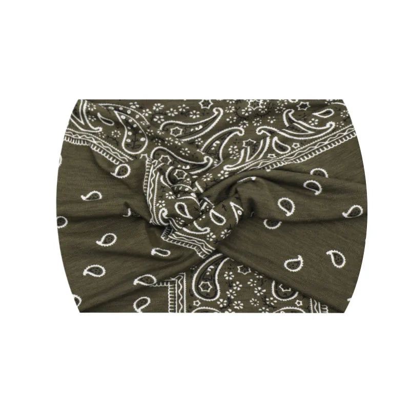 Widening 18CM stretch printed sports sweatband headband headscarf hairband hair tie band
