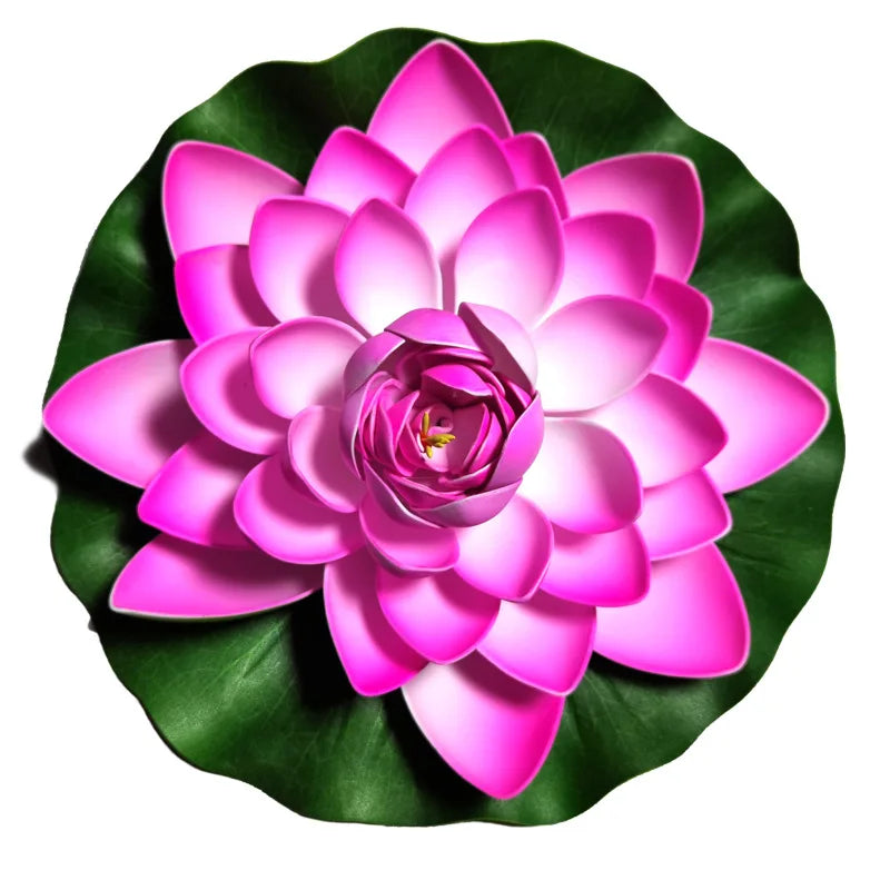 10/17/28cm Lotus Artificial Flower Floating Fake Lotus Plant Water Lily Micro Landscape for Pond Garden swimming pool Decor