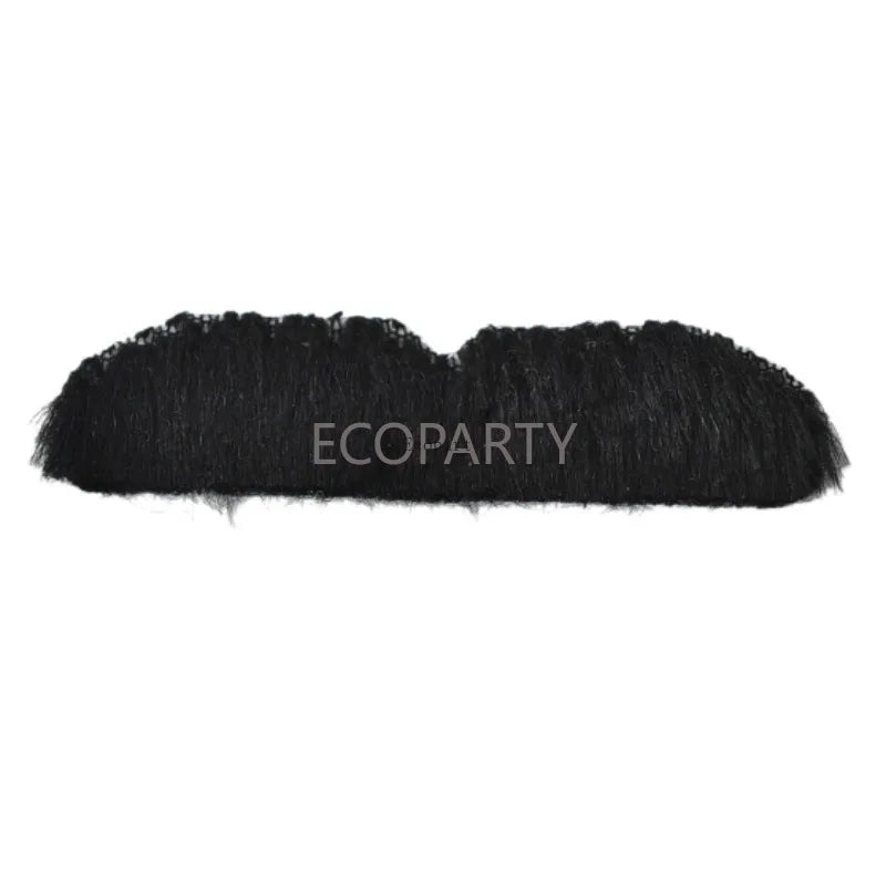 12PCS Set Men Black Fake Moustache Mustaches Funny Beard Party Halloween Costume Hot Selling