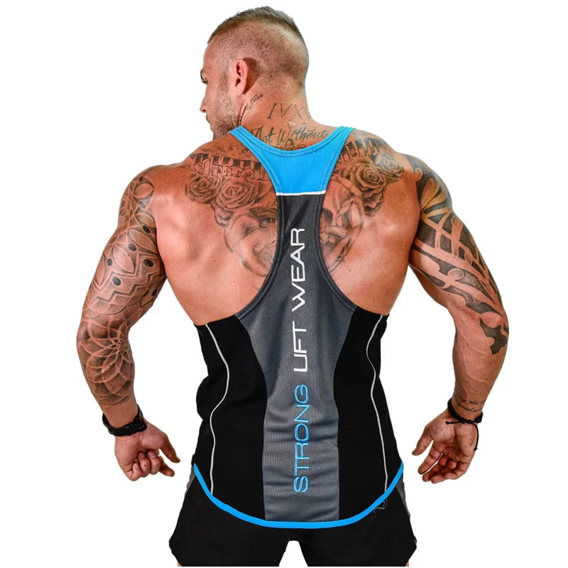 Nieuwe Mens Bodybuilding Tank Top Sportscholen Fitness Mouwloos Shirt 2018 Nieuwe Mannelijke Katoenen Kleding Mode Singlet Vest