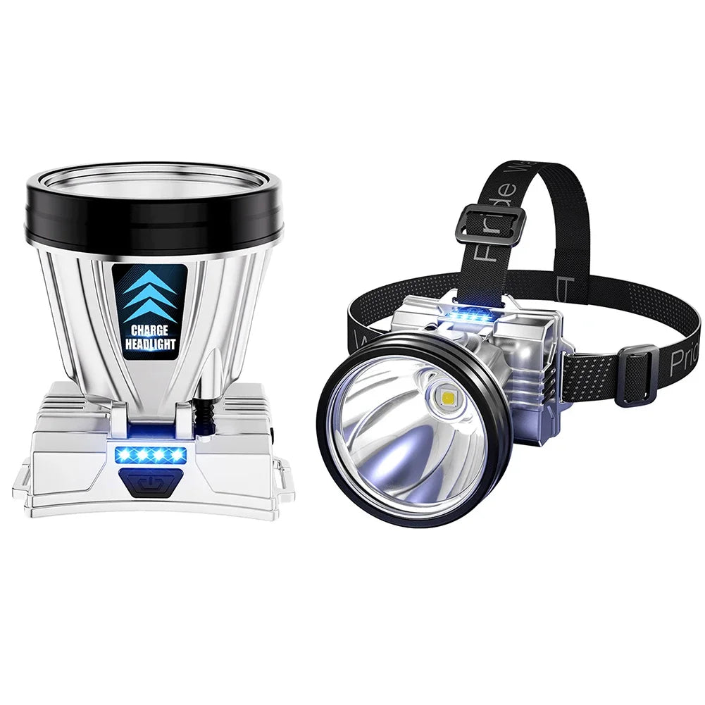 1200mAh Super Bright Rechargeable Headlight High Power Headlamp Waterproof Emergency Fishing Camping Lantern Head Flashlight