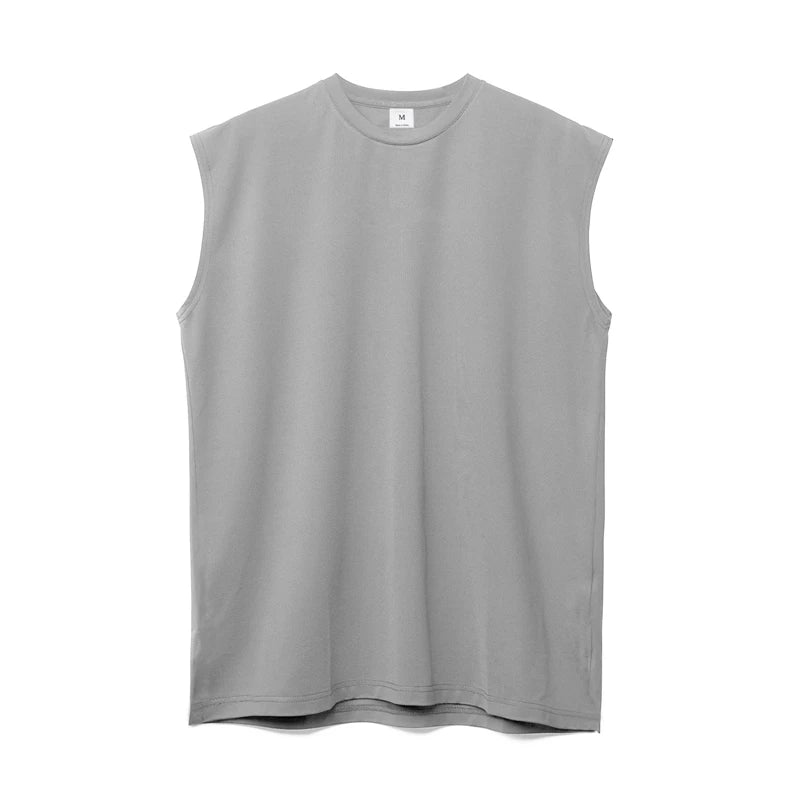 Men's Fitness Running Breathable Exercise Tank Top Sports Casual Sleeveless T-shirts Gym Clothing