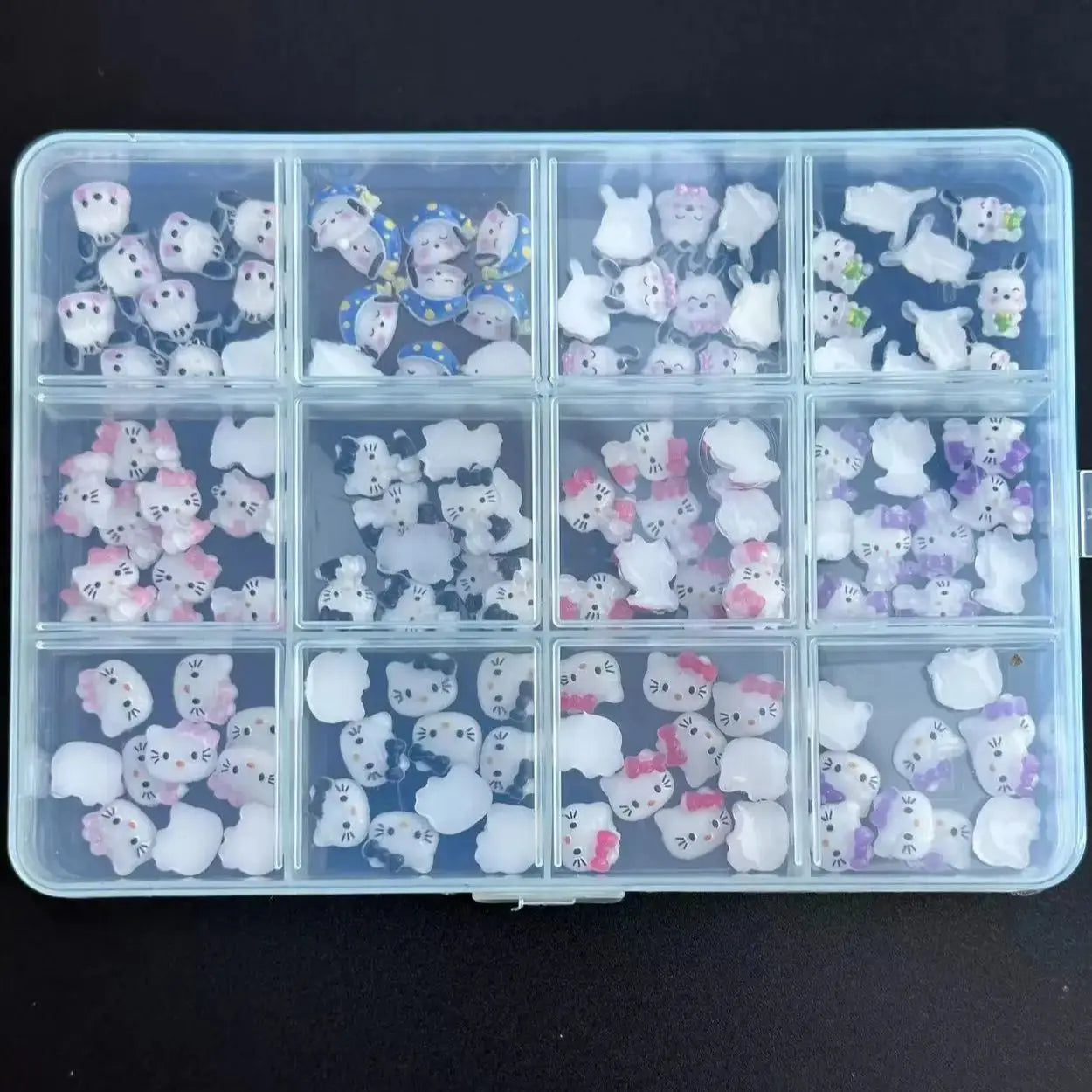 120PCS/70PCS Kawaii Sanrio Mini Nail Art Accessories Stickers HelloKitty DIY Phone Case Hairpin Nail Decoration Charms Craft Y2K