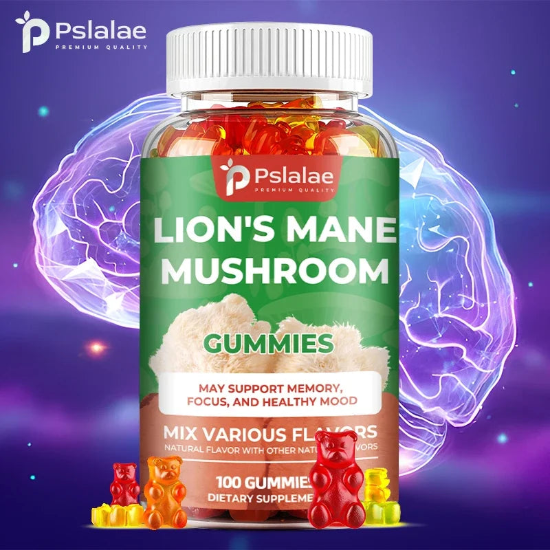 Brain Boosting Lion's Mane Mushroom Capsules - Improve Concentration and Memory, Support Healthy Mood