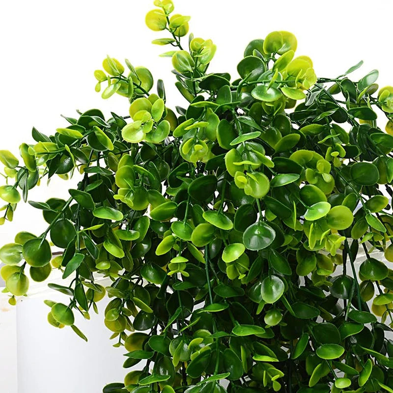 1/2PCS Artificial Hanging Plants Faux Eucalyptus Leaf Greenery Vine Outdoor UV Resistant Plastic Plants for Home Wedding Decor