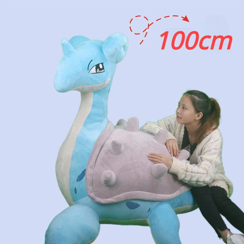 100CM Peluche Just Clothes Without Filler Pokémon Lapras Figure Plush Chenglong Plushies Note: Only Clothes, Only Leather Shells