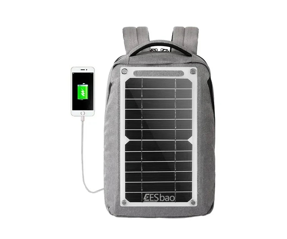 Wholesale Solar Panel USB Waterproof Outdoor Hiking Camping Portable Battery Mobile Phone Charging Bank Charging Panel