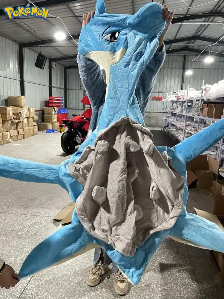 100CM Peluche Just Clothes Without Filler Pokémon Lapras Figure Plush Chenglong Plushies Note: Only Clothes, Only Leather Shells