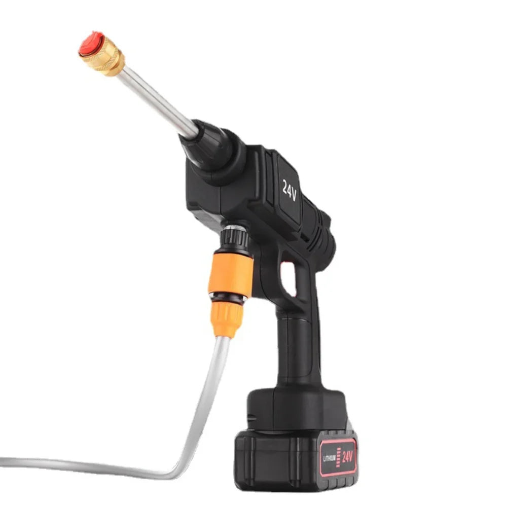 Wireless High Pressure Car Washing Machine with Lithium Battery Rechargeable Electric Car Washer Portable Water Gun Kit Cleaner