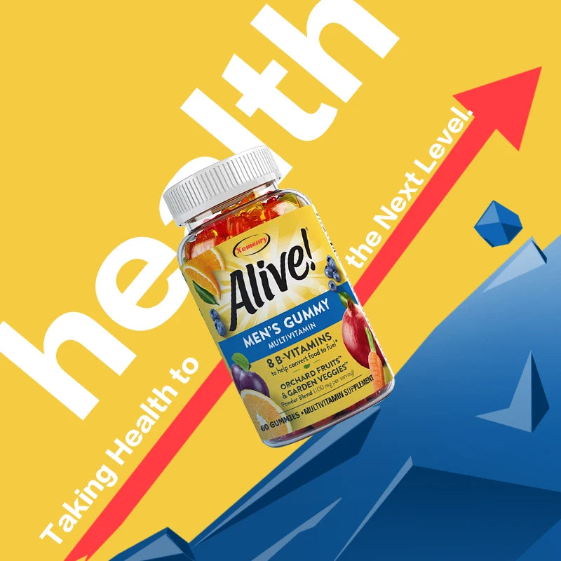 Men's Energy Multivitamin Gummies 60 Gummies Support Skin Health and Cellular Energy