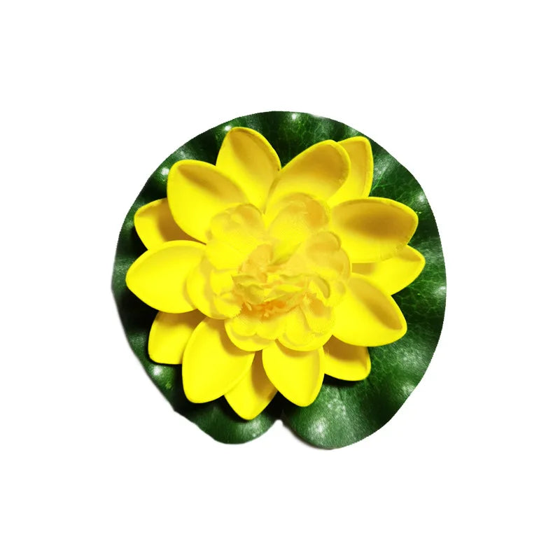 10/17/28cm Lotus Artificial Flower Floating Fake Lotus Plant Water Lily Micro Landscape for Pond Garden swimming pool Decor
