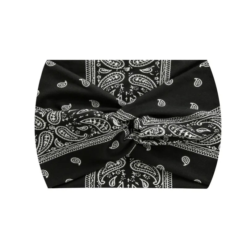 Widening 18CM stretch printed sports sweatband headband headscarf hairband hair tie band