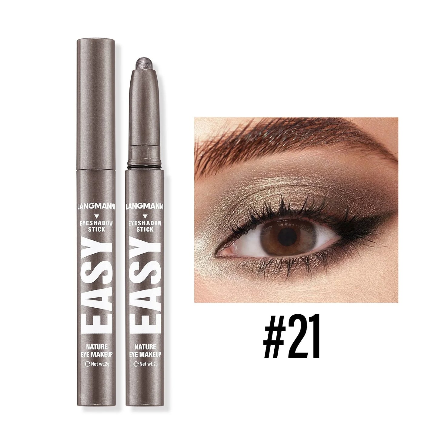 12 Colors Pearly Eyeshadow Stick Waterproof Glitter Matte Nude Eye Shadow Pencil High Pigmented Shimmer Eyeshadow Makeup Tool