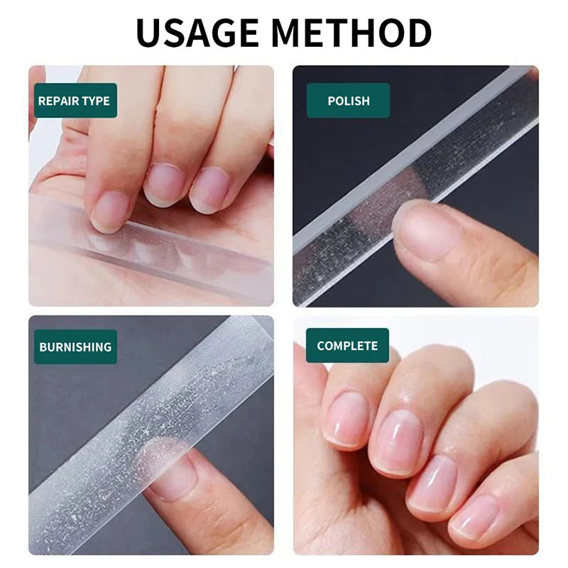 1/3Pcs Durable Nano Glass File Nail Art File Buffing Transparent Sanding Polishing Manicure Professional Nail Accessories Tool