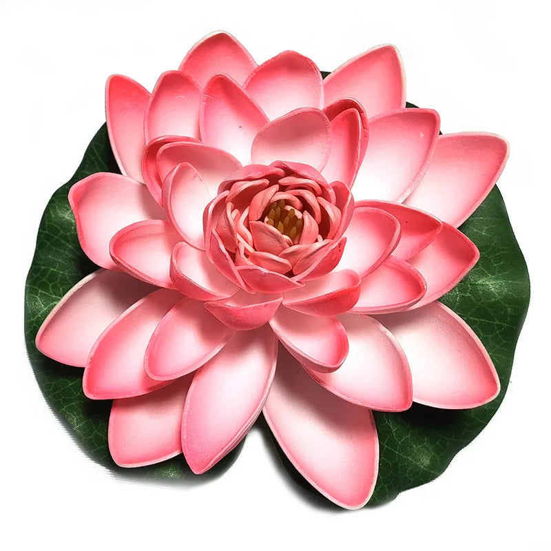 10/17/28cm Lotus Artificial Flower Floating Fake Lotus Plant Water Lily Micro Landscape for Pond Garden swimming pool Decor